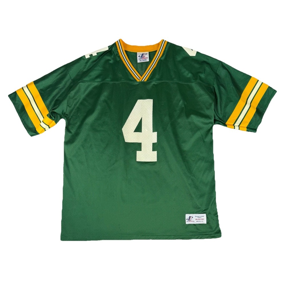 Green Bay Packers Brett Favre Jersey Logo Athletic Green Men‎ XL 50-52 USA